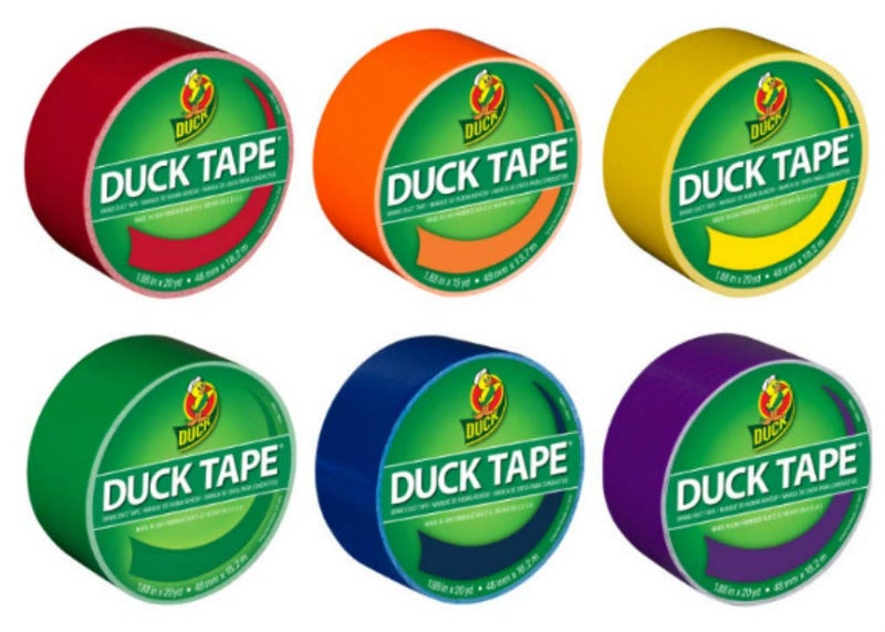 Duck Brand Color Duct Tape Pride Combo 6-Pack, Red, Orange, Yellow, Green, Blue and Purple, 115 Yards Total - Image 2